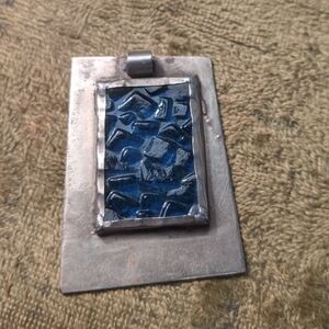 Blue glass pendant